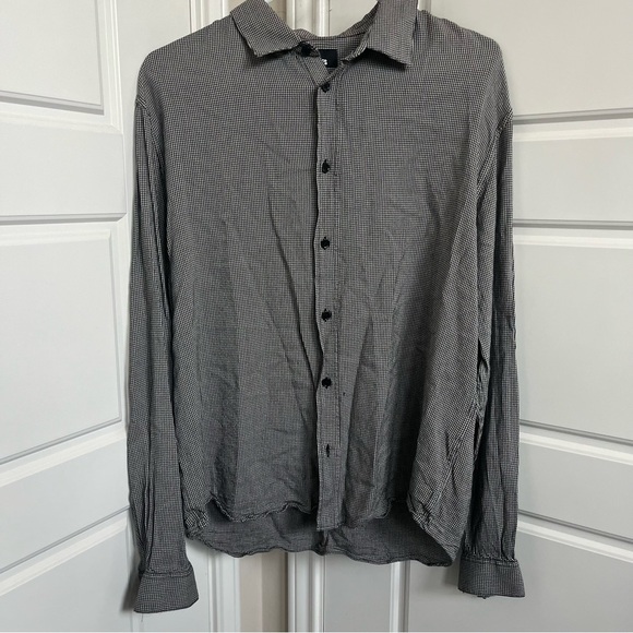 The Kooples Houndstooth Button-down Shirt Size Large - Picture 1 of 6